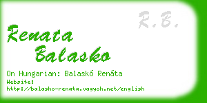 renata balasko business card